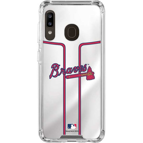 MLB Atlanta Braves Home Jersey Galaxy A30 Clear Case