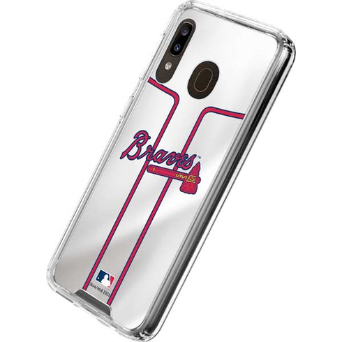 MLB Atlanta Braves Home Jersey Galaxy A30 Clear Case