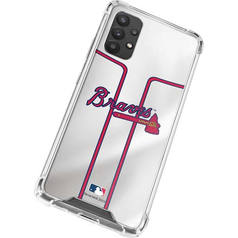 MLB Atlanta Braves Home Jersey Galaxy A32 5G Clear Case