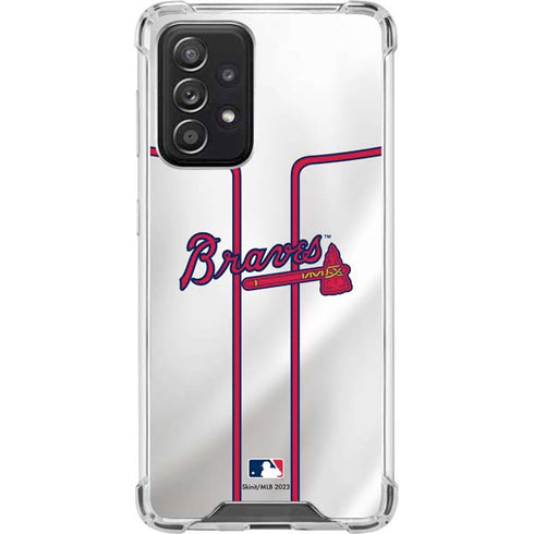 MLB Atlanta Braves Home Jersey Galaxy A52 5G Clear Case