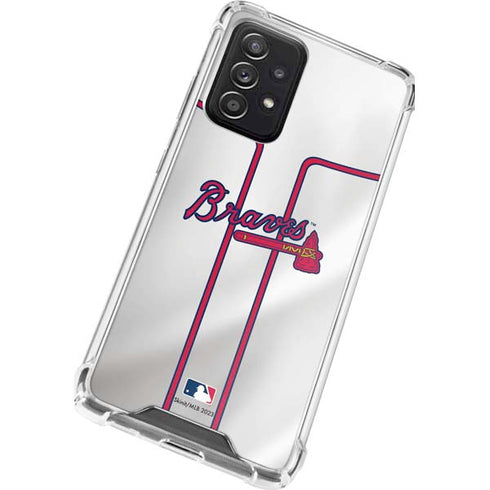 MLB Atlanta Braves Home Jersey Galaxy A52 5G Clear Case
