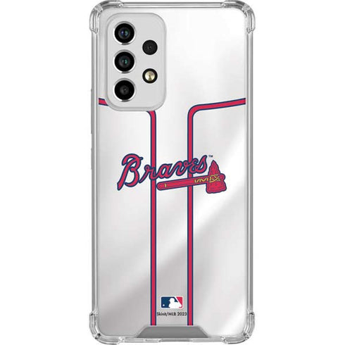 MLB Atlanta Braves Home Jersey Galaxy A53 5G Clear Case