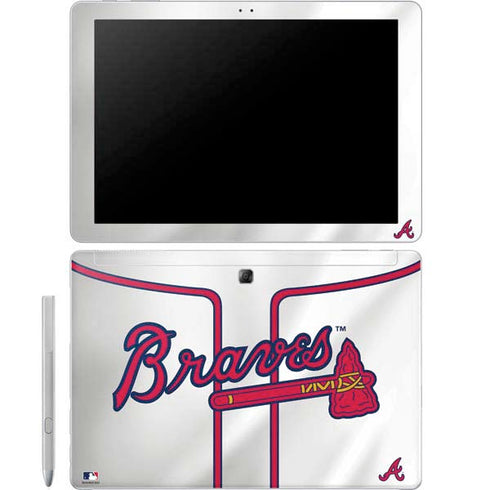 MLB Atlanta Braves Home Jersey Galaxy Book 12in Skin