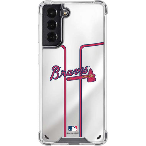 MLB Atlanta Braves Home Jersey Galaxy S21 5G Clear Case