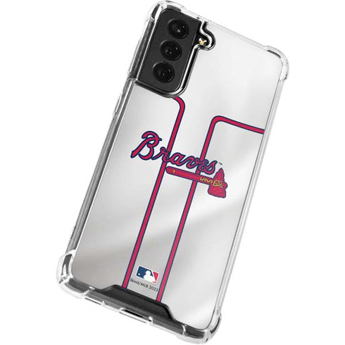 MLB Atlanta Braves Home Jersey Galaxy S21 FE Clear Case
