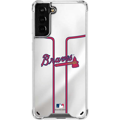 MLB Atlanta Braves Home Jersey Galaxy S21 Plus 5G Clear Case