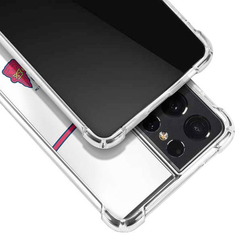 MLB Atlanta Braves Home Jersey Galaxy S21 Ultra 5G Clear Case