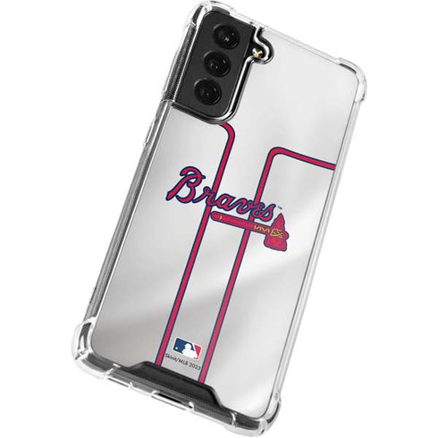 MLB Atlanta Braves Home Jersey Galaxy S22 Plus Clear Case