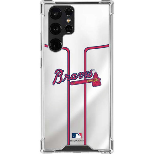 MLB Atlanta Braves Home Jersey Galaxy S22 Ultra Clear Case