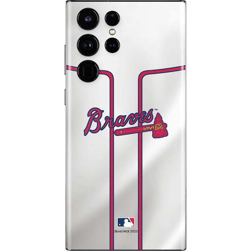 MLB Atlanta Braves Home Jersey Galaxy S22 Ultra Skin