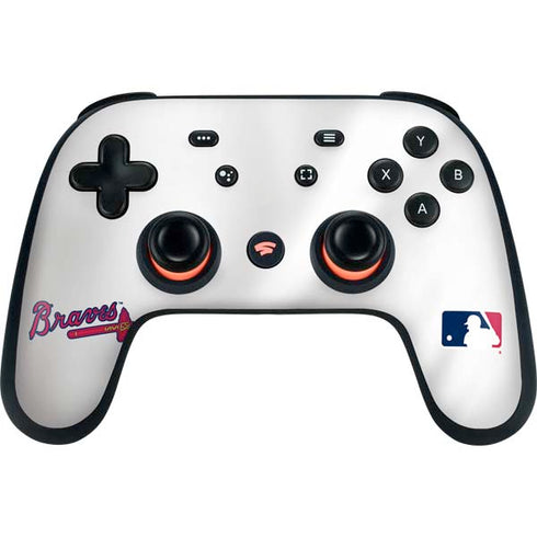 MLB Atlanta Braves Home Jersey Google Stadia Controller Skin