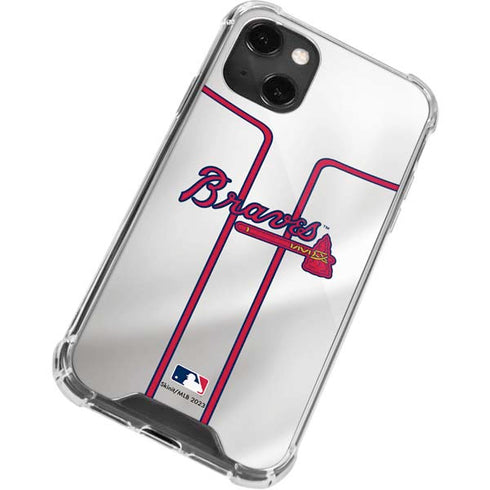 MLB Atlanta Braves Home Jersey iPhone 14 Plus Clear Case