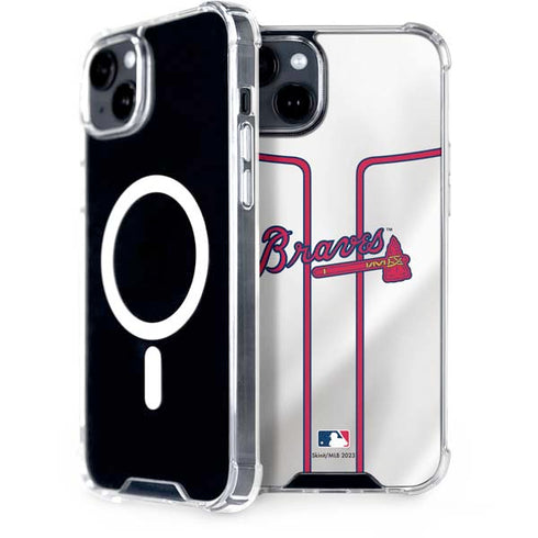 MLB Atlanta Braves Home Jersey iPhone 15 Plus MagSafe Case
