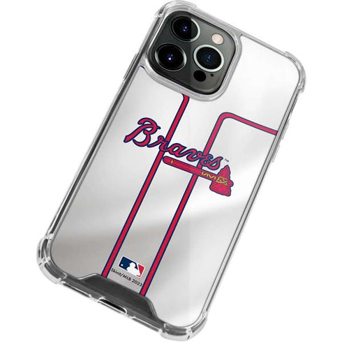 MLB Atlanta Braves Home Jersey iPhone 14 Pro Clear Case
