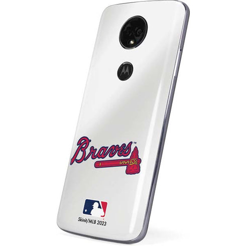 MLB Atlanta Braves Home Jersey Moto E5 Plus Skin