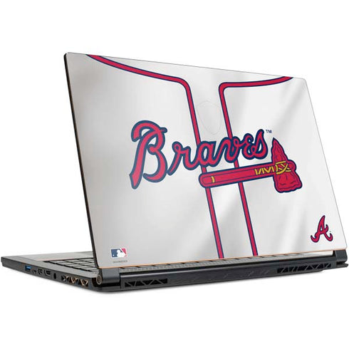 MLB Atlanta Braves Home Jersey MSI GS65 Stealth Laptop Skin