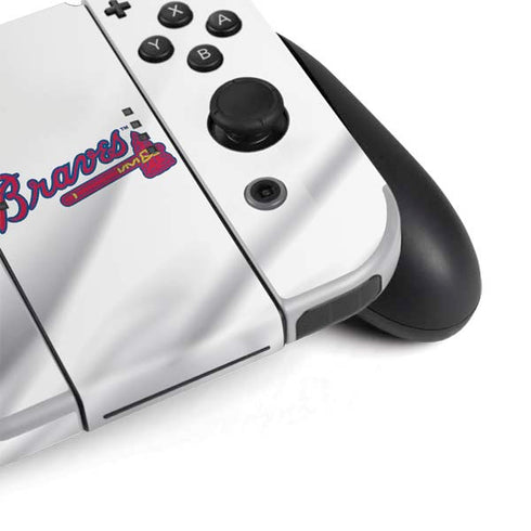 MLB Atlanta Braves Home Jersey Nintendo Switch OLED (2021) Skin