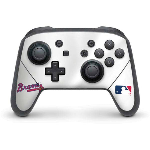 MLB Atlanta Braves Home Jersey Nintendo Switch Pro Controller Skin