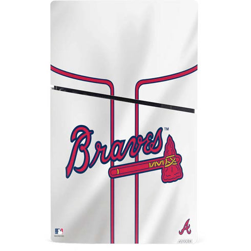MLB Atlanta Braves Home Jersey PS5 Slim Digital Edition Console Skin