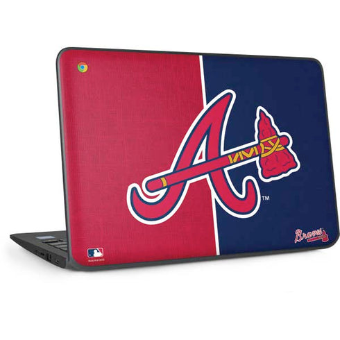 MLB Atlanta Braves Split HP Chromebook Skin