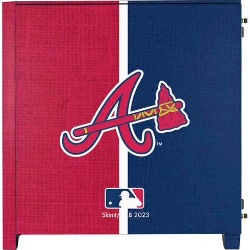 MLB Atlanta Braves Split Corsair 4000D Tempered Glass Mid-Tower ATX Case Skin