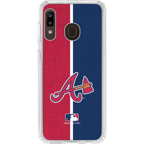 MLB Atlanta Braves Split Galaxy A20 Clear Case