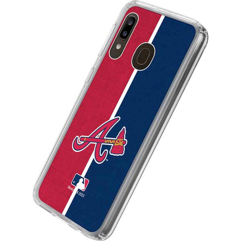 MLB Atlanta Braves Split Galaxy A20 Clear Case