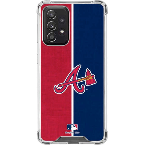 MLB Atlanta Braves Split Galaxy A52 5G Clear Case