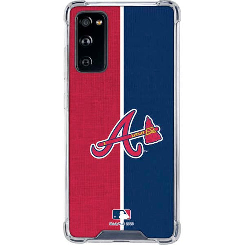 MLB Atlanta Braves Split Galaxy S20 FE Clear Case