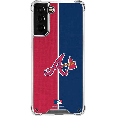 MLB Atlanta Braves Split Galaxy S21 Plus 5G Clear Case