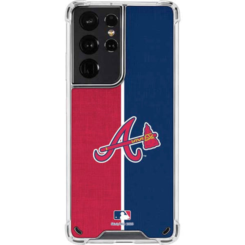 MLB Atlanta Braves Split Galaxy S21 Ultra 5G Clear Case