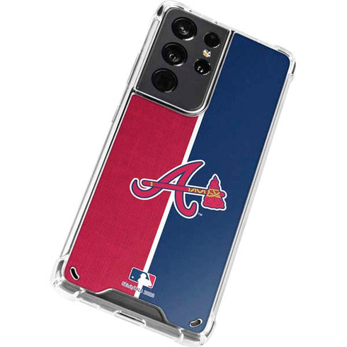 MLB Atlanta Braves Split Galaxy S21 Ultra 5G Clear Case