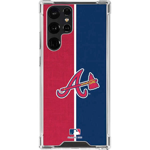 MLB Atlanta Braves Split Galaxy S22 Ultra Clear Case