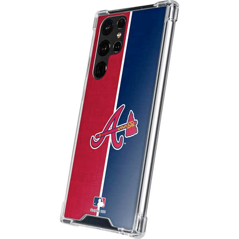 MLB Atlanta Braves Split Galaxy S22 Ultra Clear Case