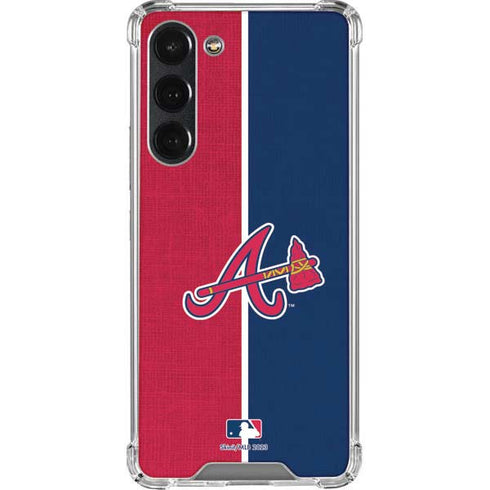 MLB Atlanta Braves Split Galaxy S23 Plus Clear Case