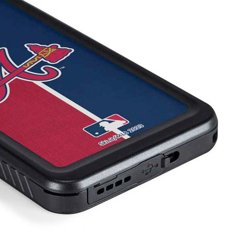 MLB Atlanta Braves Split Galaxy S23 Plus Waterproof Case