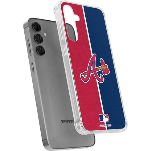 MLB Atlanta Braves Split Galaxy S24 Plus Clear Case