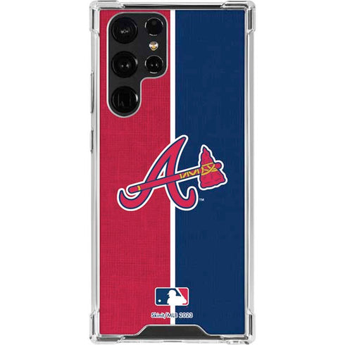 MLB Atlanta Braves Split Galaxy S24 Ultra Clear Case
