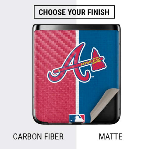MLB Atlanta Braves Split Galaxy Z Flip Skin