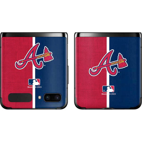 MLB Atlanta Braves Split Galaxy Z Flip Skin
