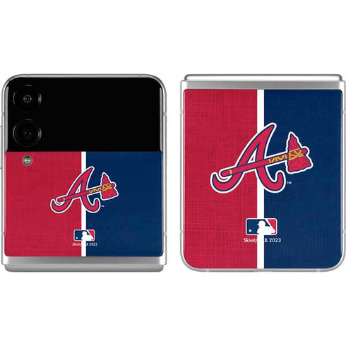 MLB Atlanta Braves Split Galaxy Z Flip4 5G Skin