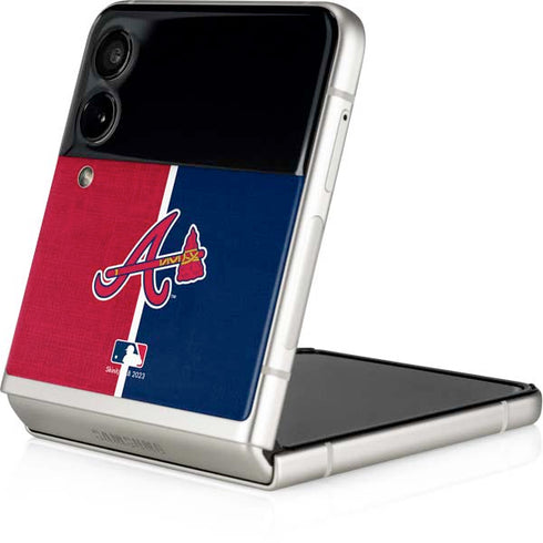 MLB Atlanta Braves Split Galaxy Z Flip4 5G Skin