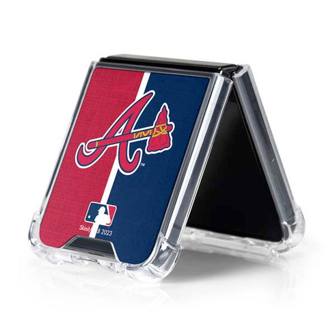 MLB Atlanta Braves Split Galaxy Z Flip5 5G Clear Case