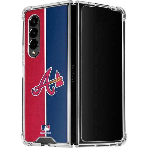 MLB Atlanta Braves Split Galaxy Z Fold4 5G Clear Case