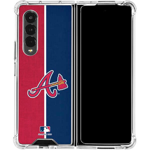 MLB Atlanta Braves Split Galaxy Z Fold4 5G Clear Case