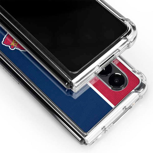MLB Atlanta Braves Split Galaxy Z Fold4 5G Clear Case