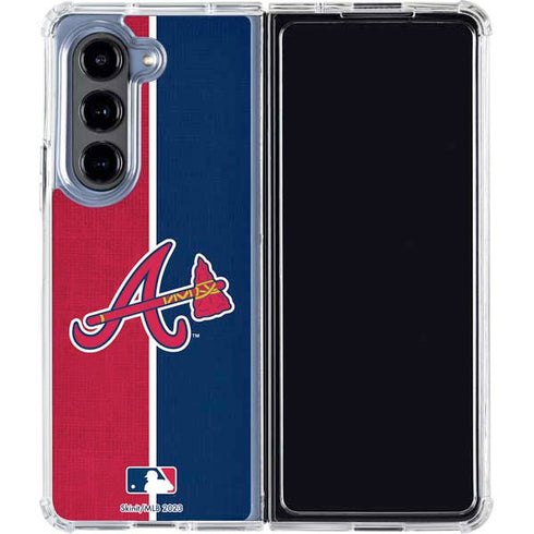 MLB Atlanta Braves Split Galaxy Z Fold5 5G Clear Case