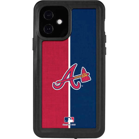 MLB Atlanta Braves Split iPhone 12 Waterproof Case