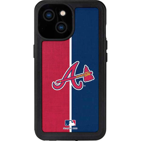 MLB Atlanta Braves Split iPhone 13 Mini Waterproof Case