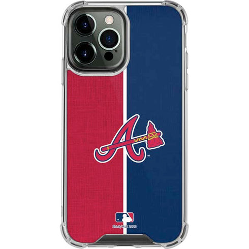 MLB Atlanta Braves Split iPhone 14 Pro Max Clear Case